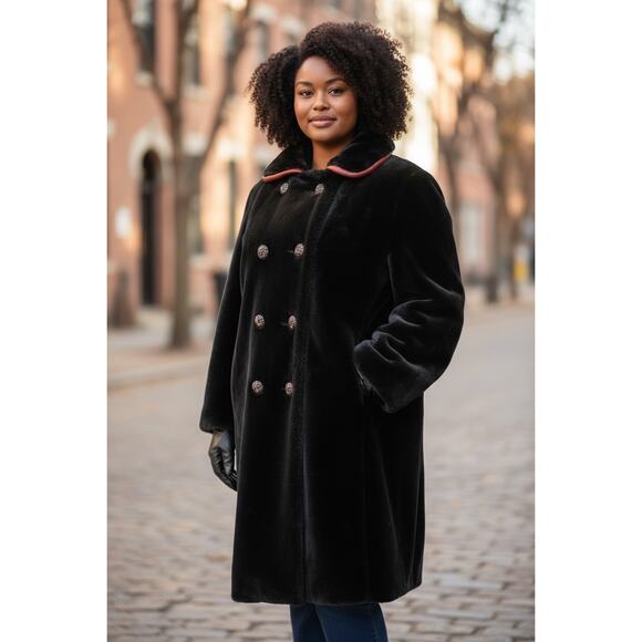 Vintage Women’s 1960’s Faux Fur Coat Size XL/XXL - Picture 12 of 12